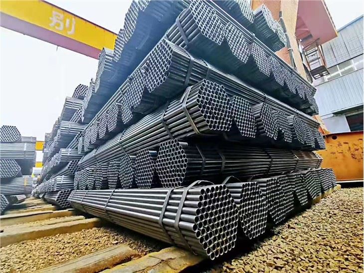 Mild Carbon Steel ERW svejset sort stål rund rør
